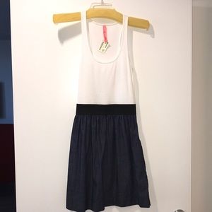 Eight Sixty tank dress w/ denim bottom - size m